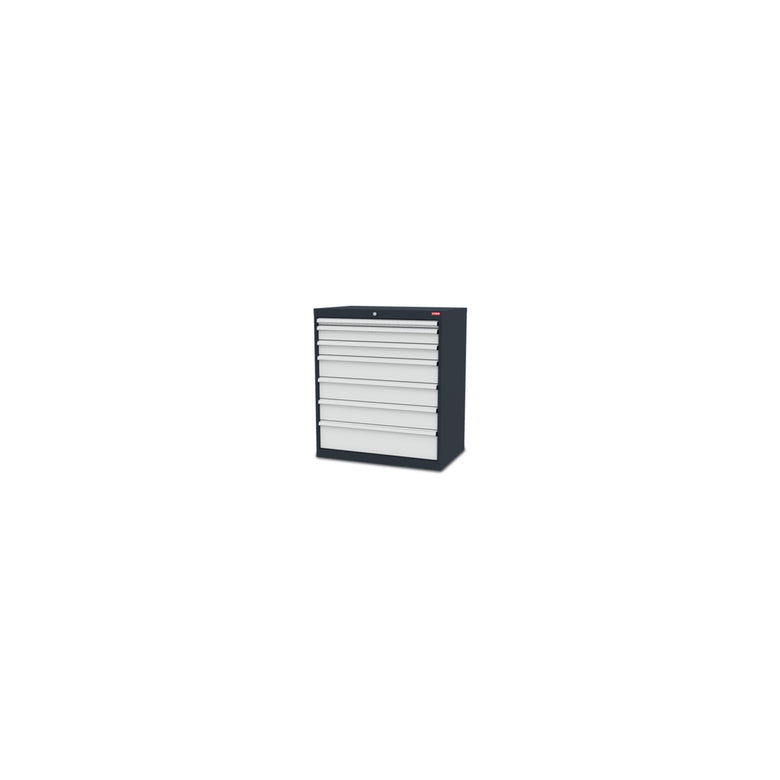 STIER Schubladenschrank mit 7 Schubladen BxTxH 700x575x1020 mm inkl. Einteilungsset
