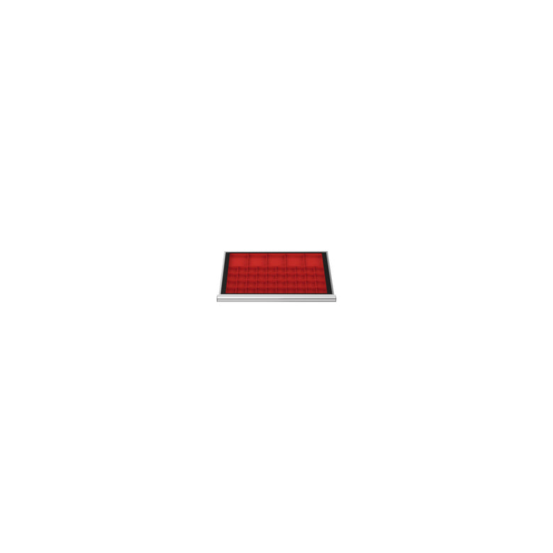 STIER Schubladenschrank mit 7 Schubladen BxTxH 700x575x1020 mm inkl. Einteilungsset