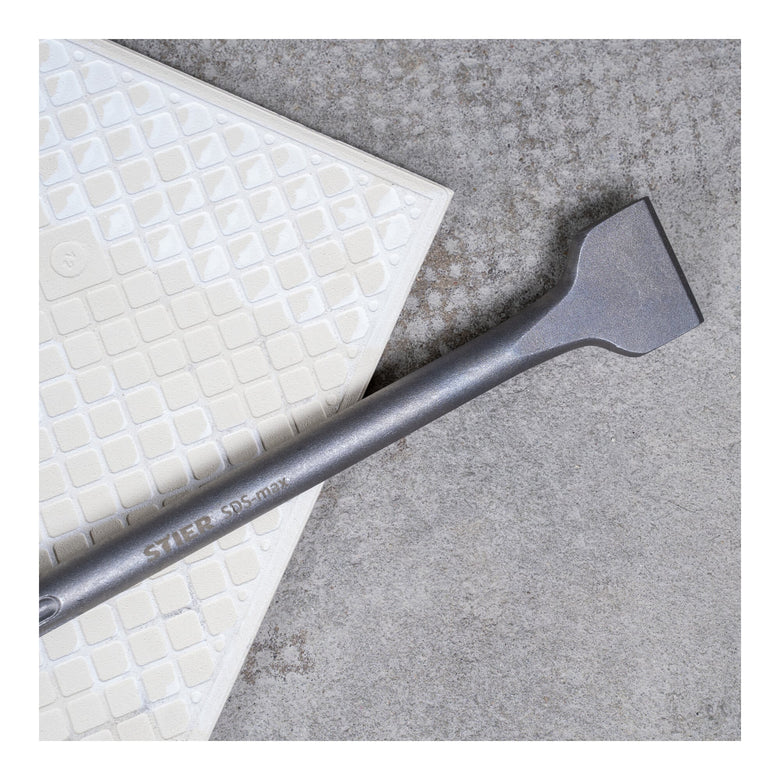 STIER SDS-max tile chisel, wide chisel 300 x 50 mm