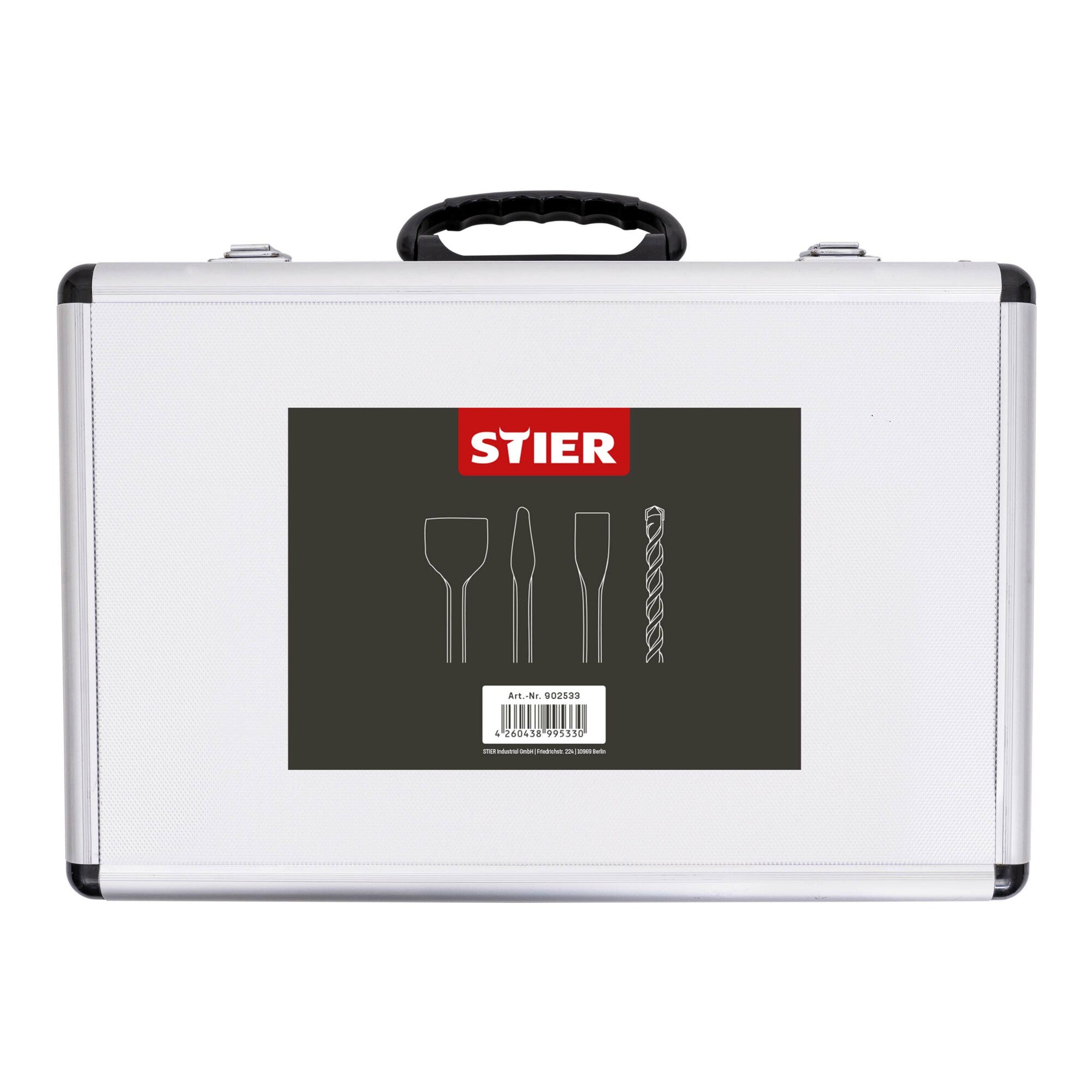 STIER SDS-Plus drill and chisel set, 17 pieces