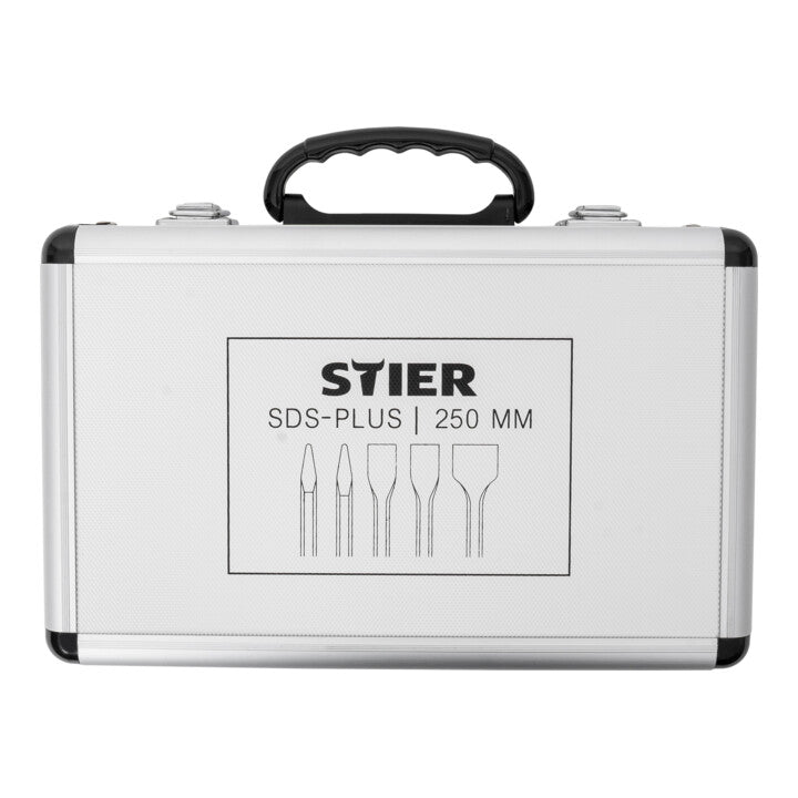 STIER SDS-Plus chisel set, 5 pieces, 250 mm