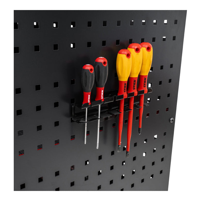 STIER service trolley workshop trolley with perforated panel cladding HxWxD 960x810x543