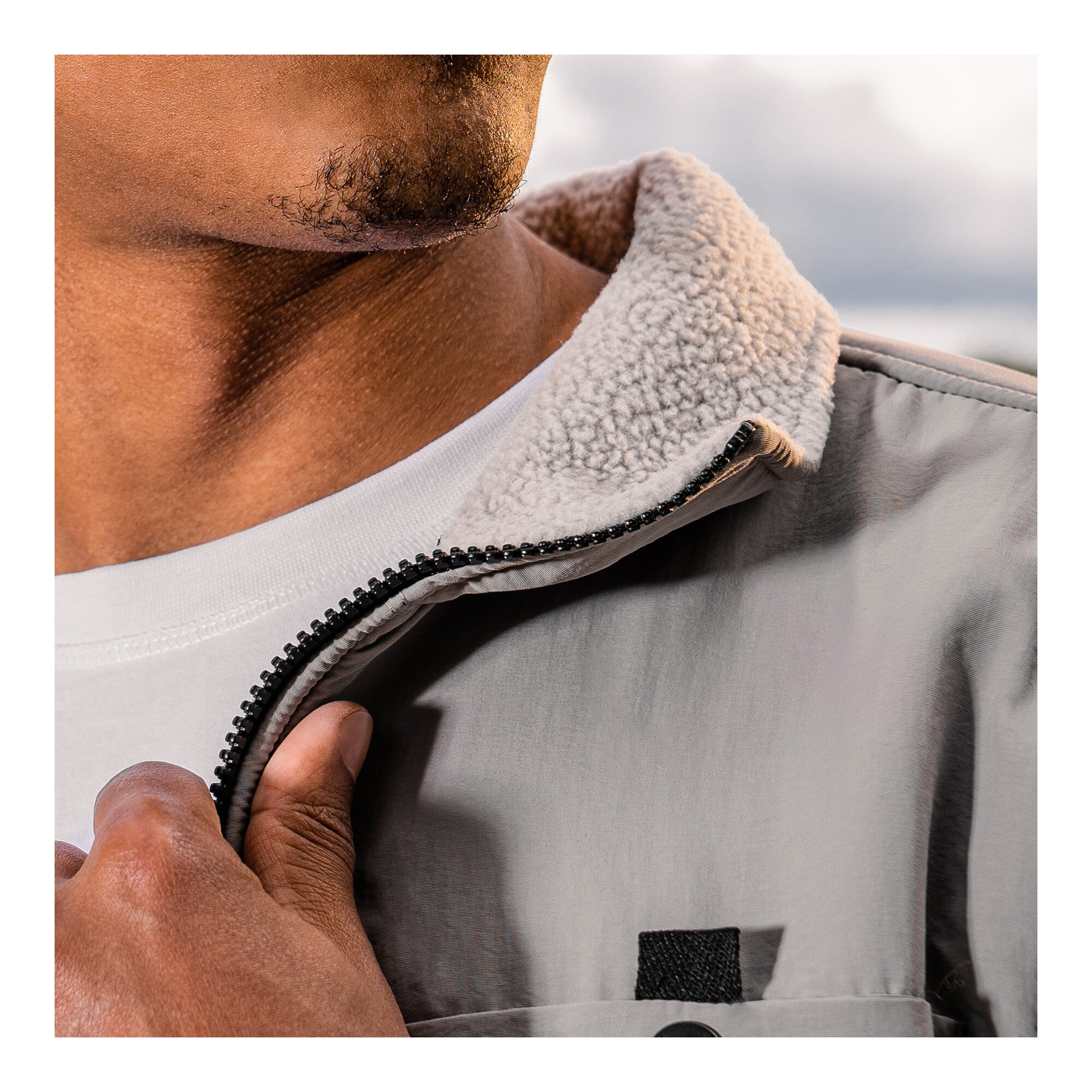 STIER Sherpa Vest L Ice Grey
