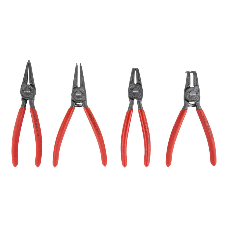 STIER circlip pliers set 4-piece with internal and