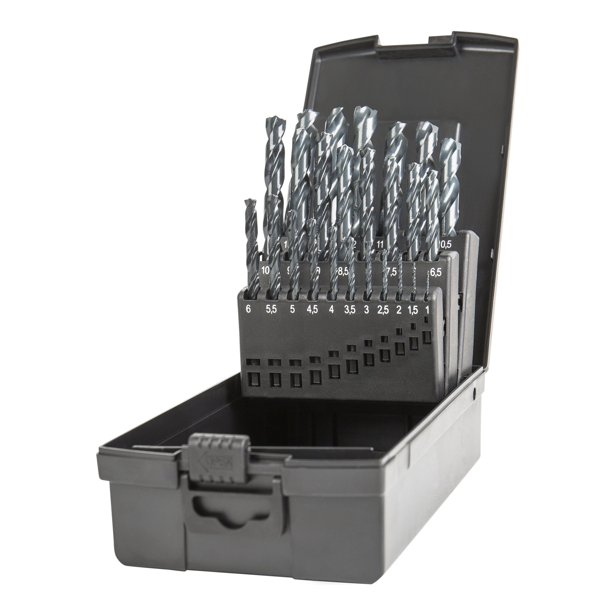 STIER twist drill set (1 to 13 mm) HSS-R metal drill steel drill 25 pieces