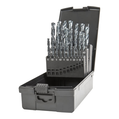 STIER twist drill set (1 to 13 mm) HSS-R metal drill steel drill 25 pieces
