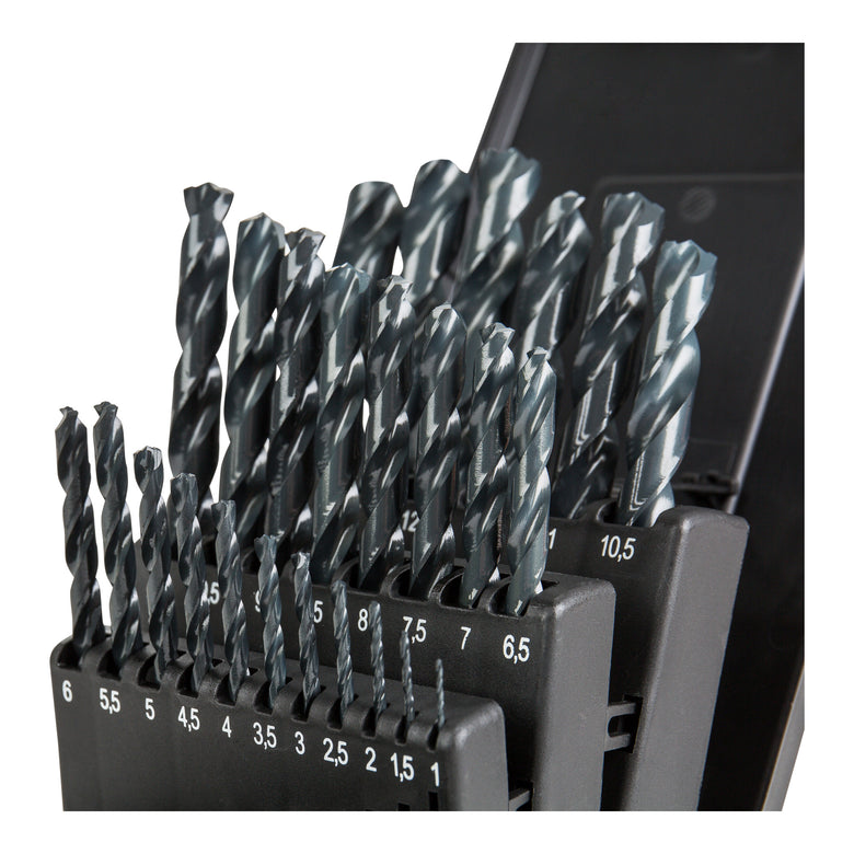 STIER twist drill set (1 to 13 mm) HSS-R metal drill steel drill 25 pieces
