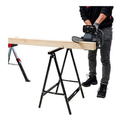 STIER steel workbench 100 kg foldable sawhorse jackstand folding trestle