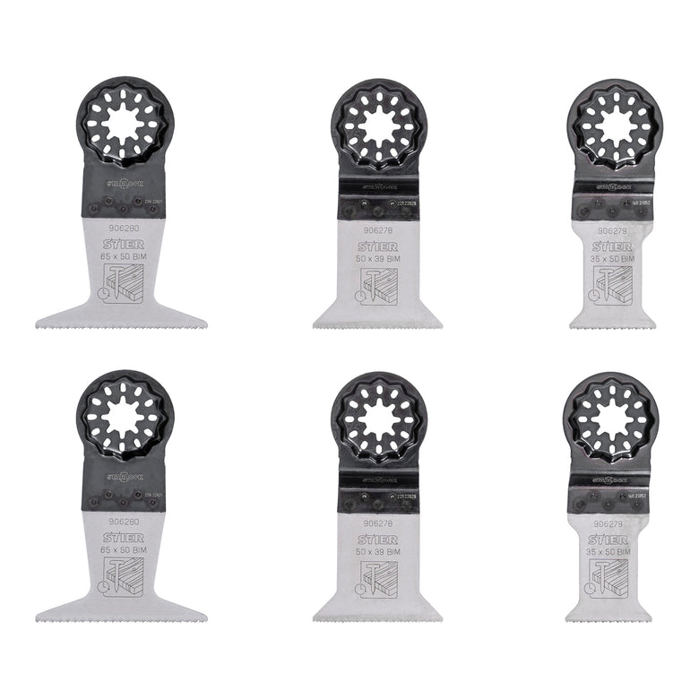 STIER Starlock Multitool Saw Blades Universal Wood and Nails 6-piece | Starlock