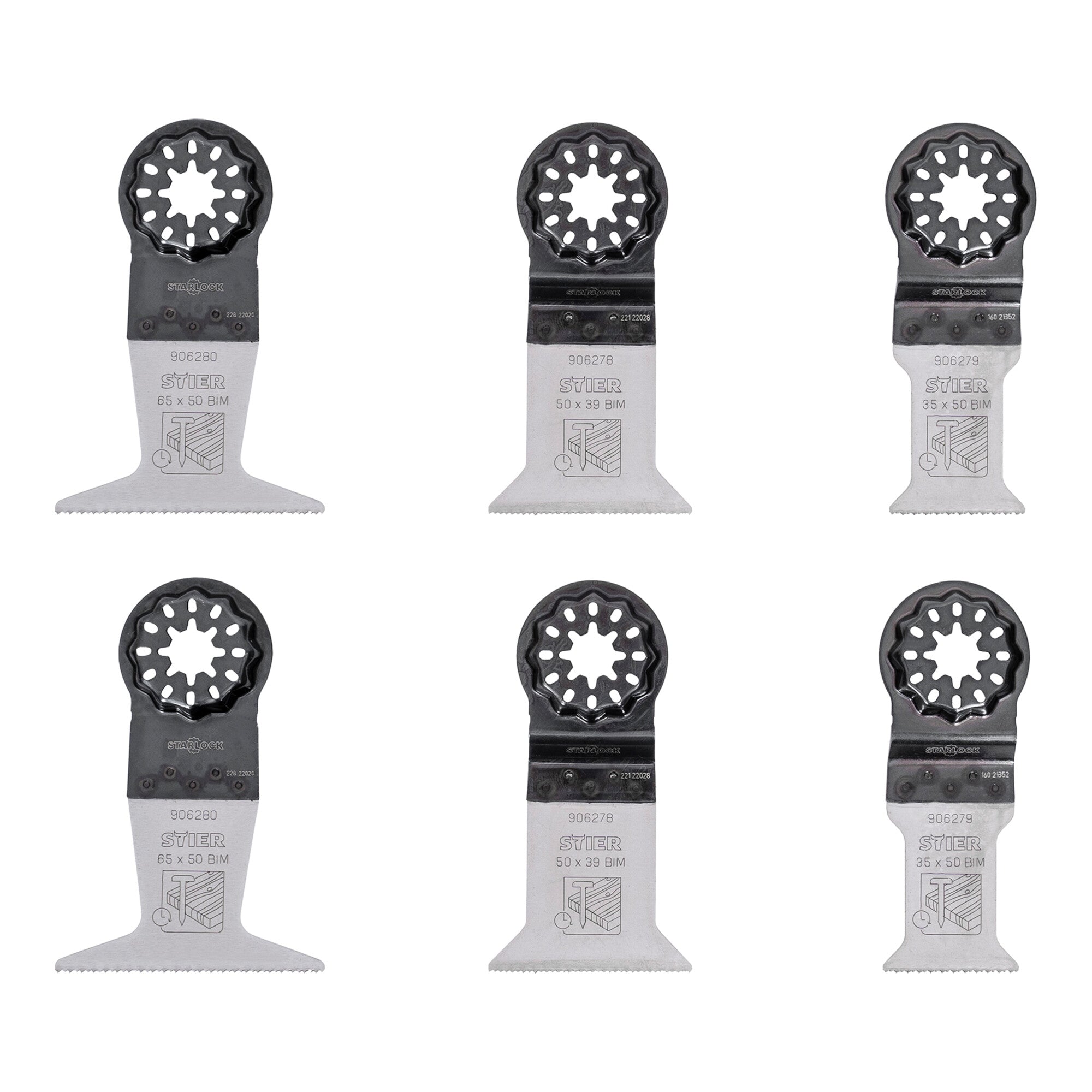STIER Starlock Multitool Saw Blades Universal Wood and Nails 6-piece | Starlock