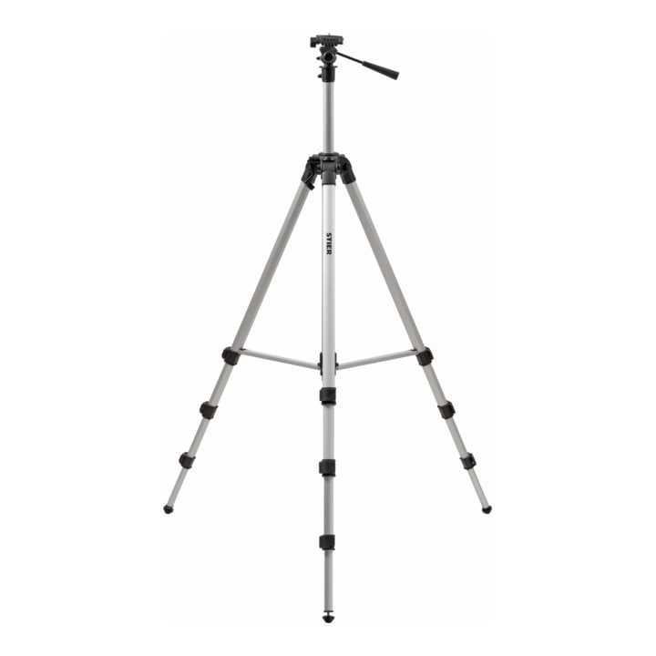 STIER Stativ 250 Baustativ Aluminiumgehäuse 250 cm für Laser und Nivelliergeräte