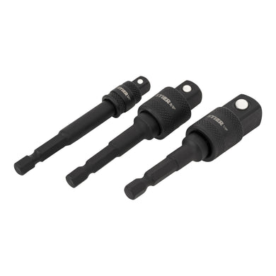 STIER bit adapter set 3-piece 1/4 sockets 3/8 and 1/2 inch socket wrench