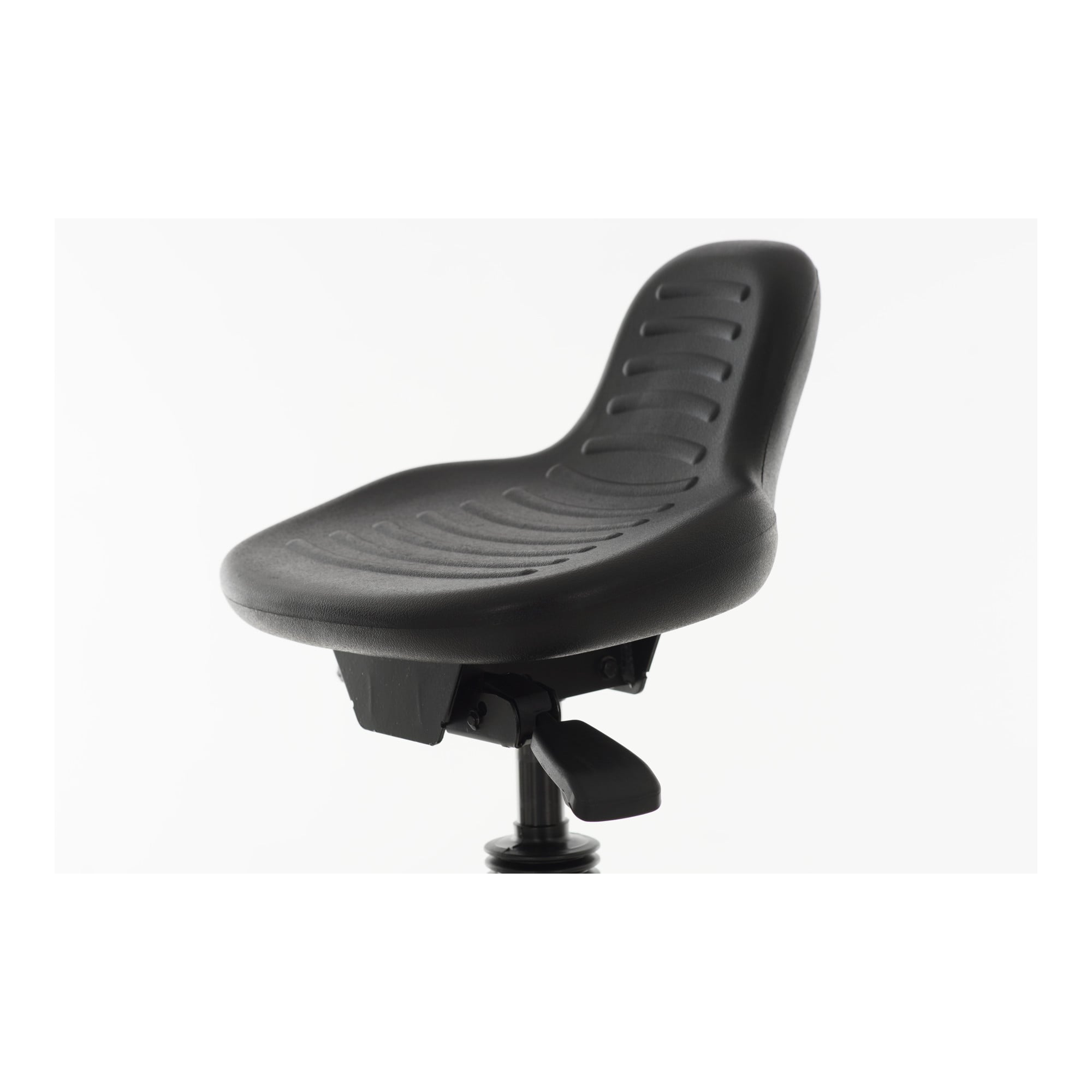 STIER standing aid with floor gliders, height-adjustable seat height 580-840 mm, PU seat