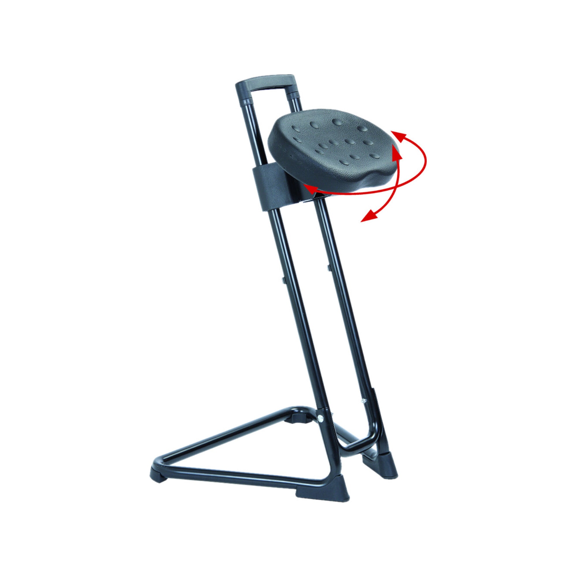 STIER standing aid with steel frame grey seat height 600-850 mm PU seat