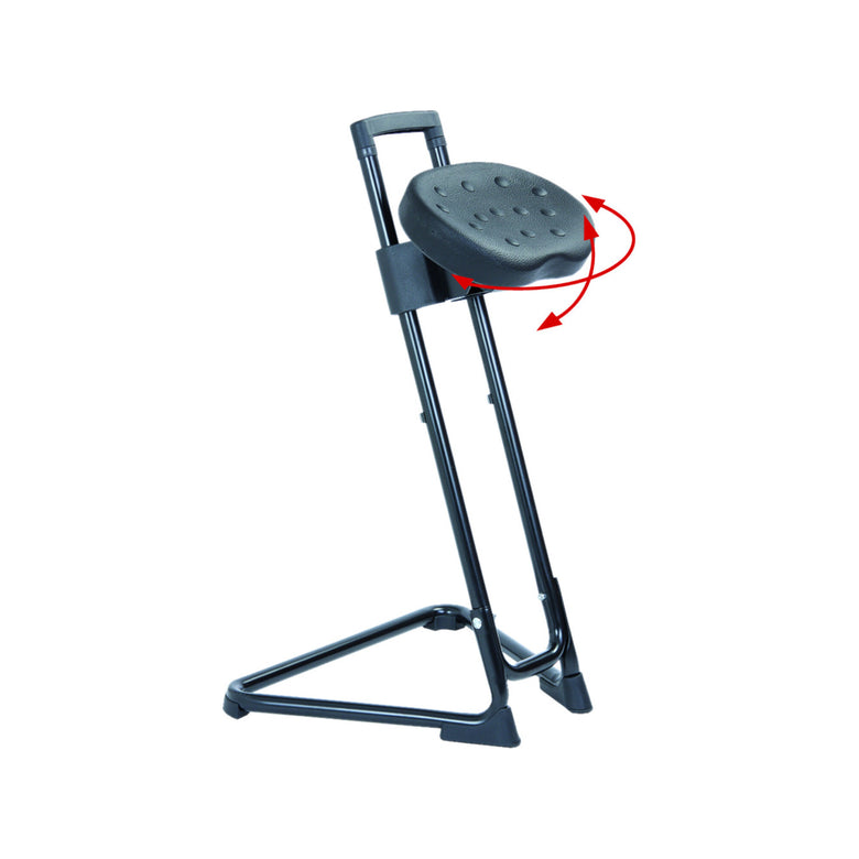 STIER standing aid with steel frame grey seat height 600-850 mm PU seat