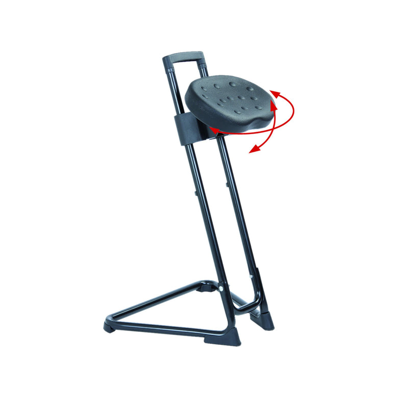 STIER standing aid with steel frame grey seat height 600-850 mm PU seat