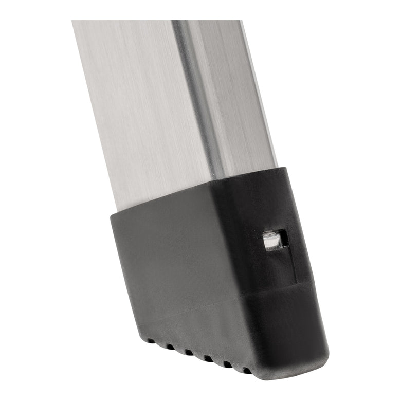 STIER Stufen Stehleiter 2x4 Sufen beidseitig begehbar, Alu-Sicherheits-Stehleiter, Mehrzweckleiter