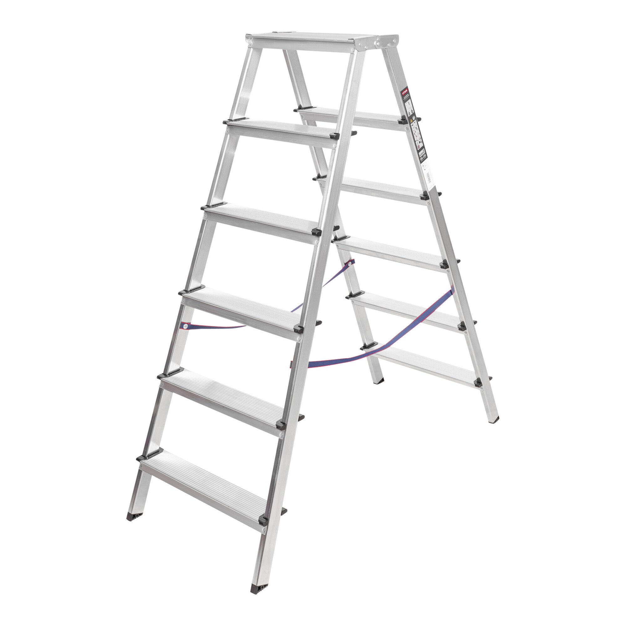 STIER Stufen Stehleiter 2x6 Stufen beidseitig begehbar leicht robust Sichere