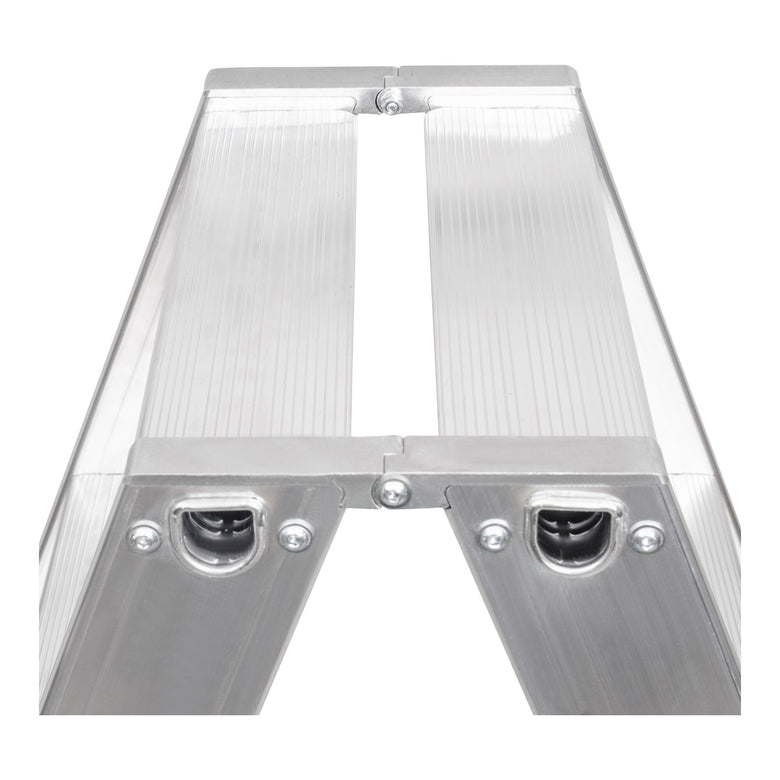 STIER Stufen Stehleiter Premium 2x4 Stufen beidseitig begehbar, Alu-Sicherheits-Stehleiter, Mehrzweckleiter
