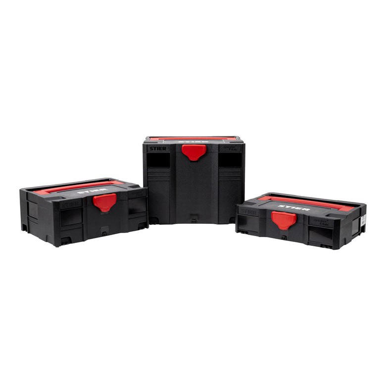 STIER Systainer set 3-piece stackable combinable with Systainer I II IV T-Loc