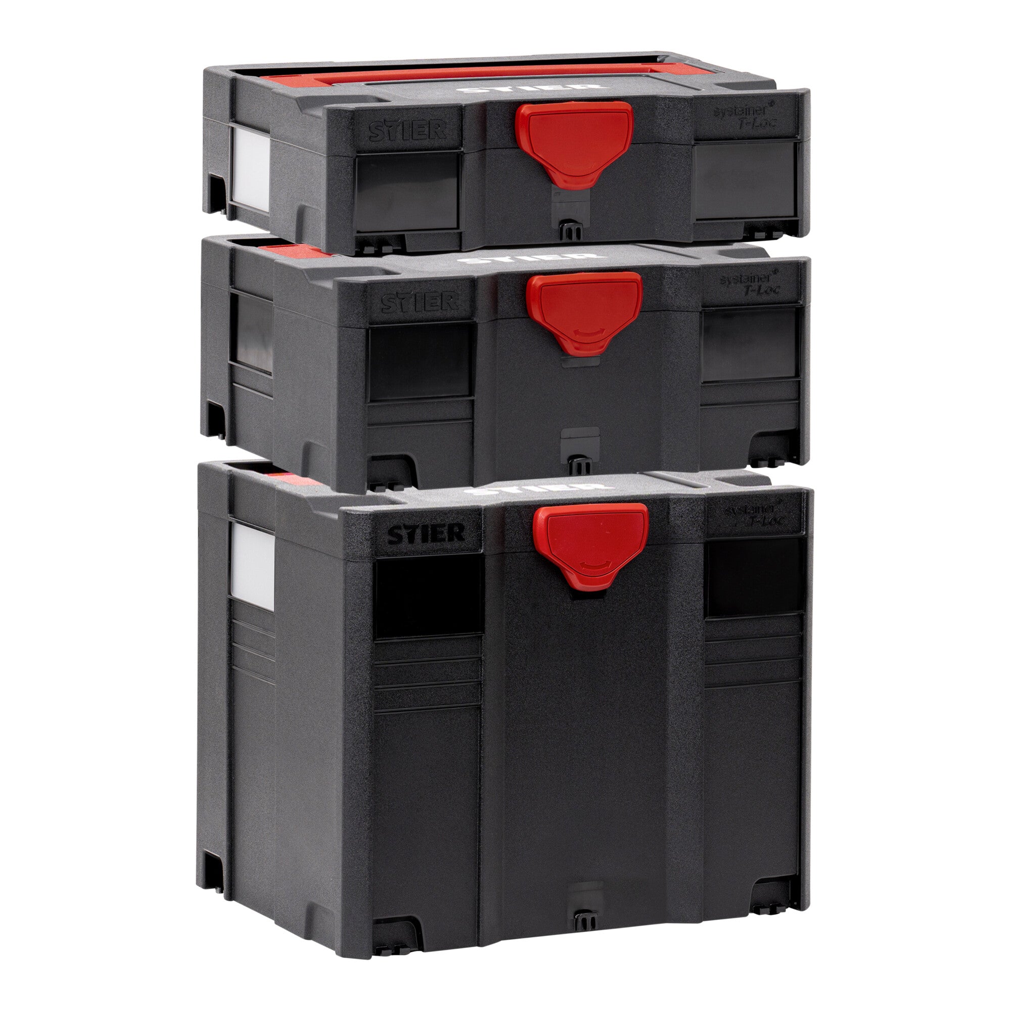 STIER Systainer set 3-piece stackable combinable with Systainer I II IV T-Loc