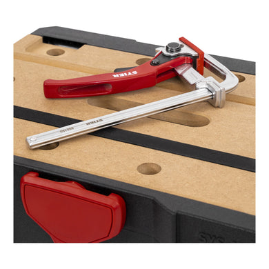 STIER Systainer set MFT T-Loc with 4 STIER lever clamps, 5-piece perforated plate