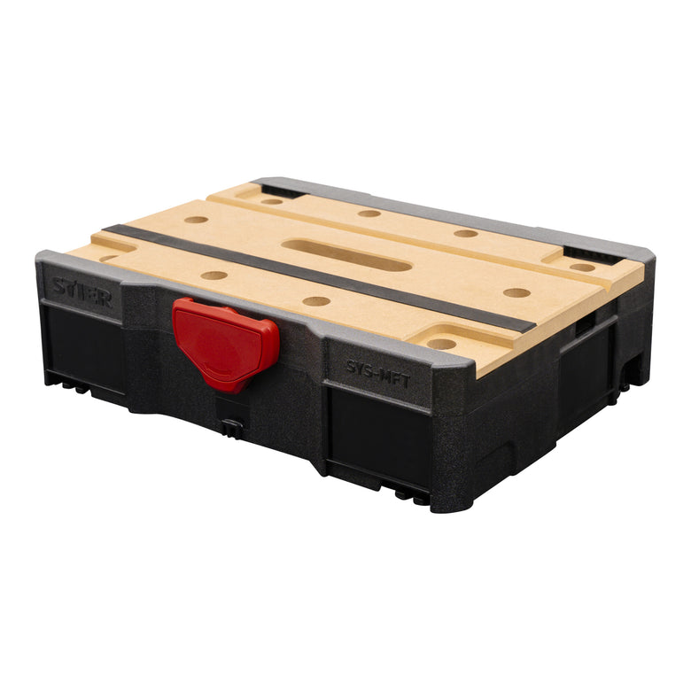 STIER Systainer T-LOC MFT BLACK-Edition 396x296x105mm Spanntisch Transportbox