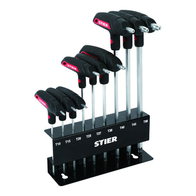 STIER T-Griff-Schraubendreher-Satz Torx TX10 - TX50 9-teilig aus hochwertigem