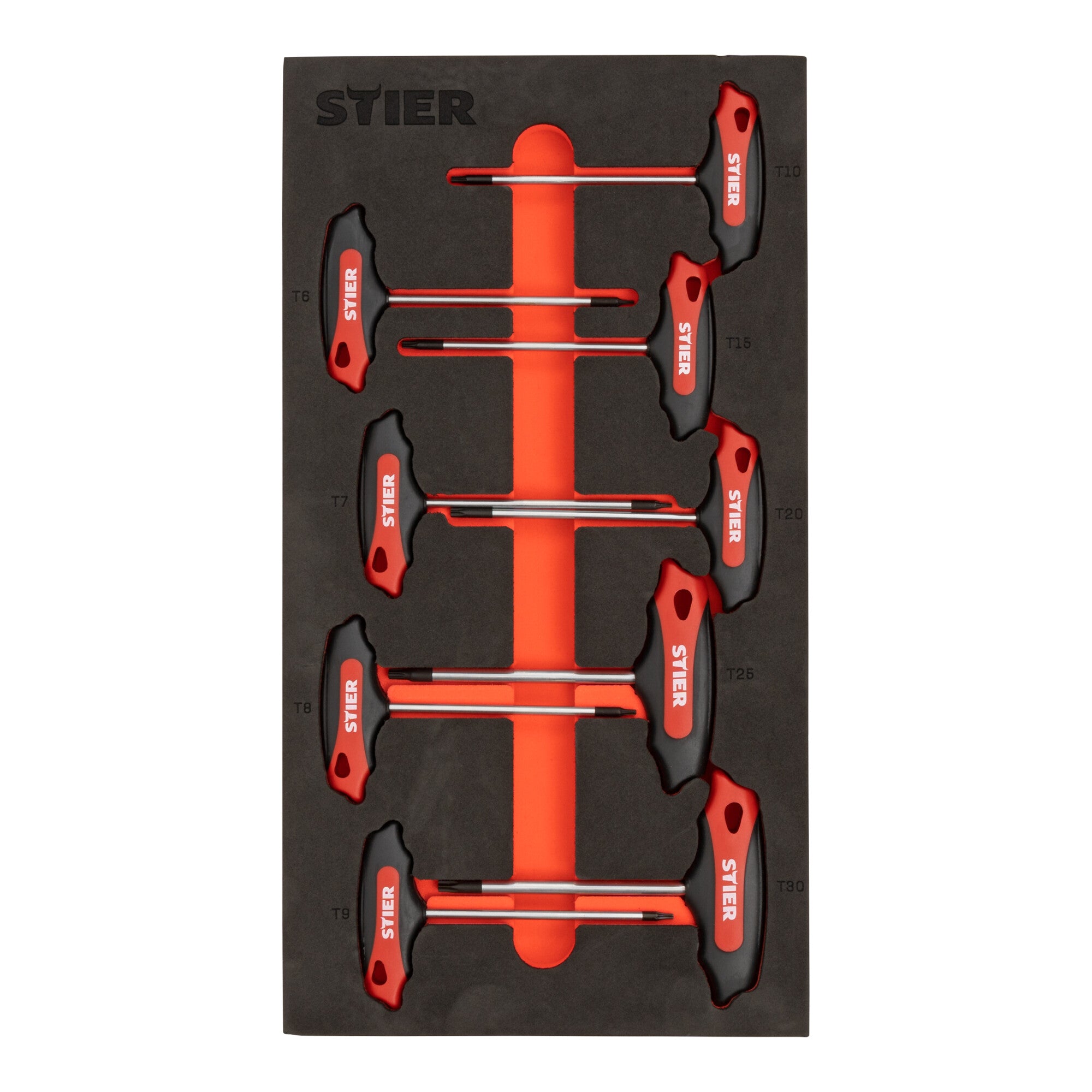 STIER T-handle screwdriver set Torx TX15 - TX45 mm 6-piece in