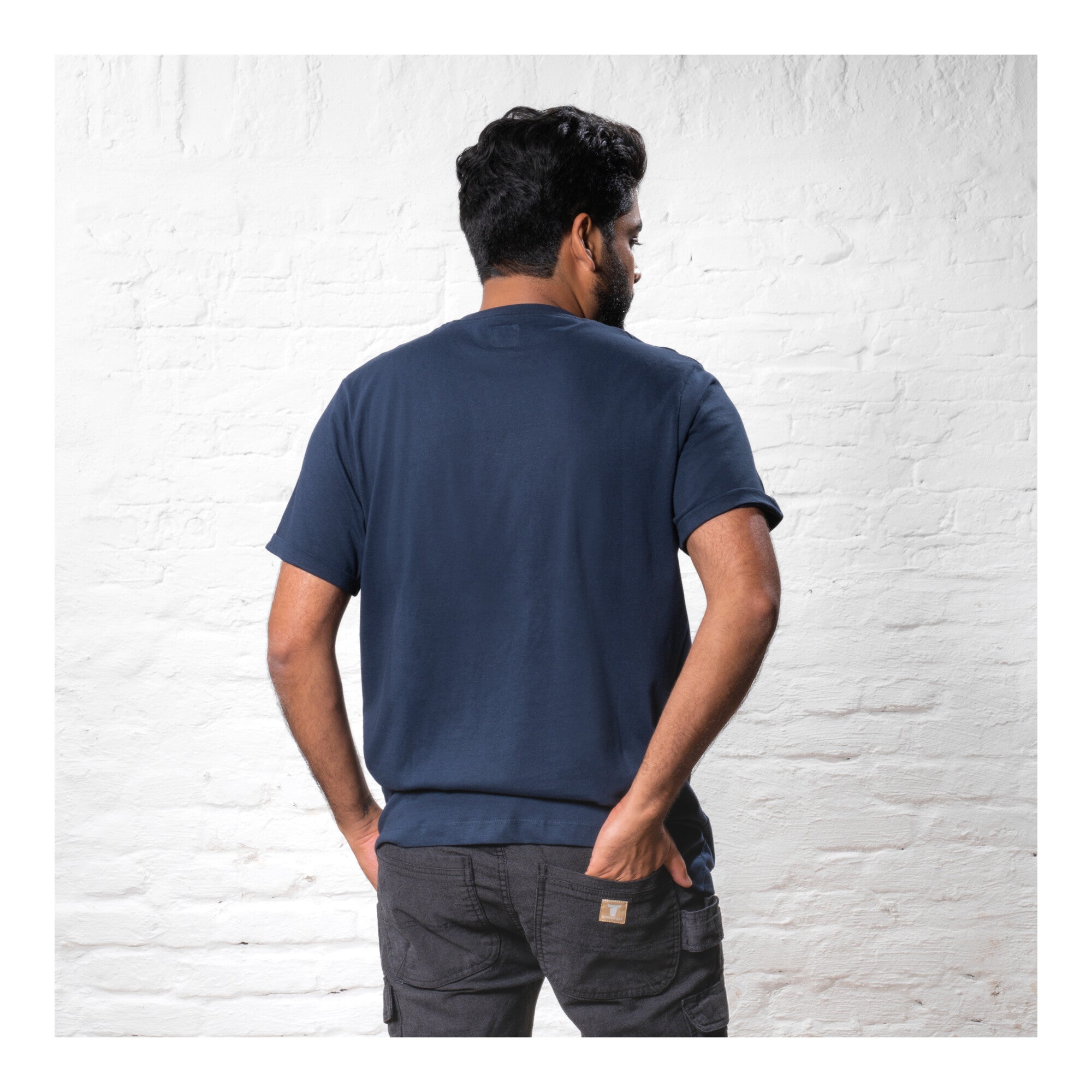 STIER T-Shirt embro essential organic cotton L navy