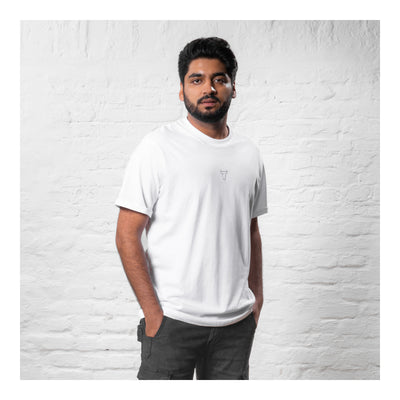 STIER T-Shirt embro essential organic cotton L white