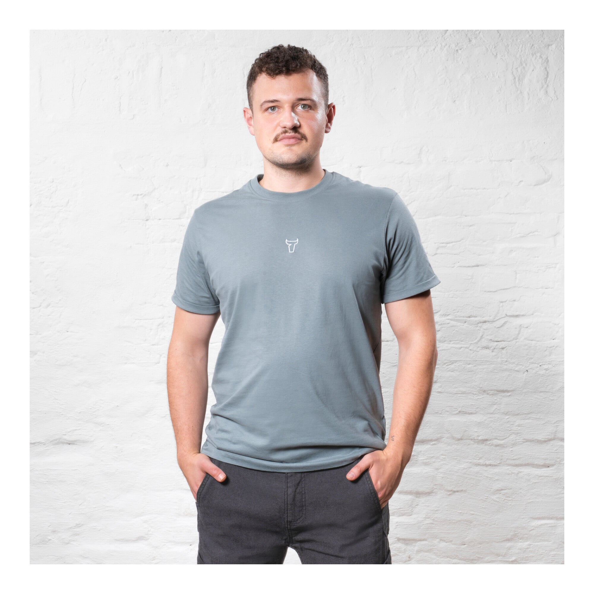 STIER T-Shirt embro essential organic cotton M sedona sage