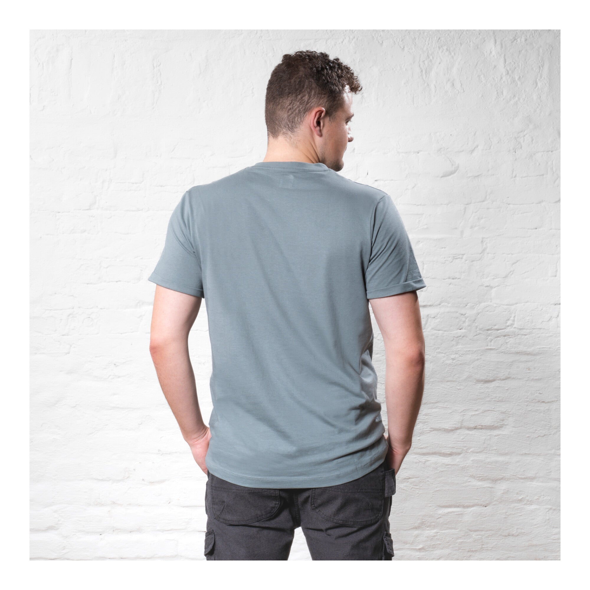 STIER T-Shirt embro essential organic cotton S sedona sage