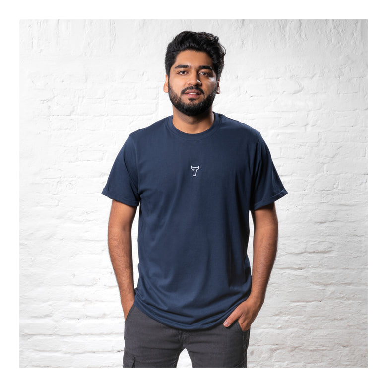 STIER T-Shirt embro essential organic cotton XL navy