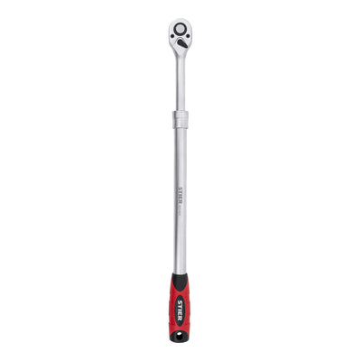 STIER telescopic reversible ratchet 1/2 inch 2-component handle with quick release length