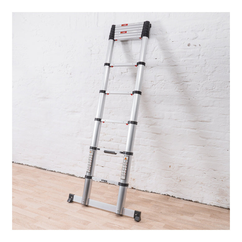 STIER telescopic ladder premium 3.2 to 3.8m stepladder aluminum folding ladder