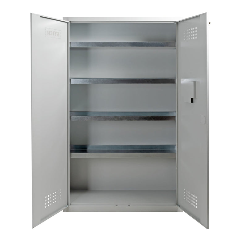STIER Umweltschrank, mit 4 verzinkten Wannenböden, div. Größen, abschließbar
