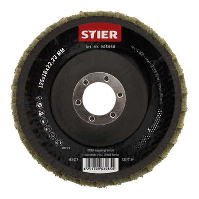 STIER Vlies Fächerschleifscheiben 125 x 18 x 22,23 mm mittel 5 Stk.