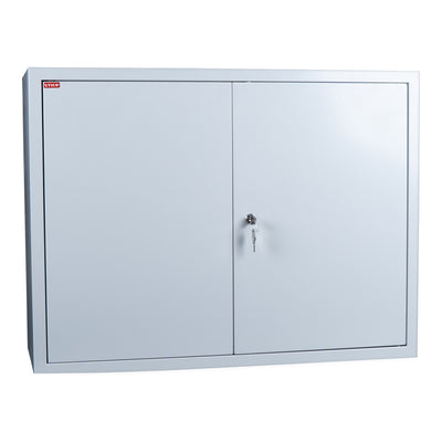 STIER Wandschrank, sichere platzsparende Aufbewahrung, grau