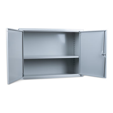STIER Wandschrank, sichere platzsparende Aufbewahrung, grau