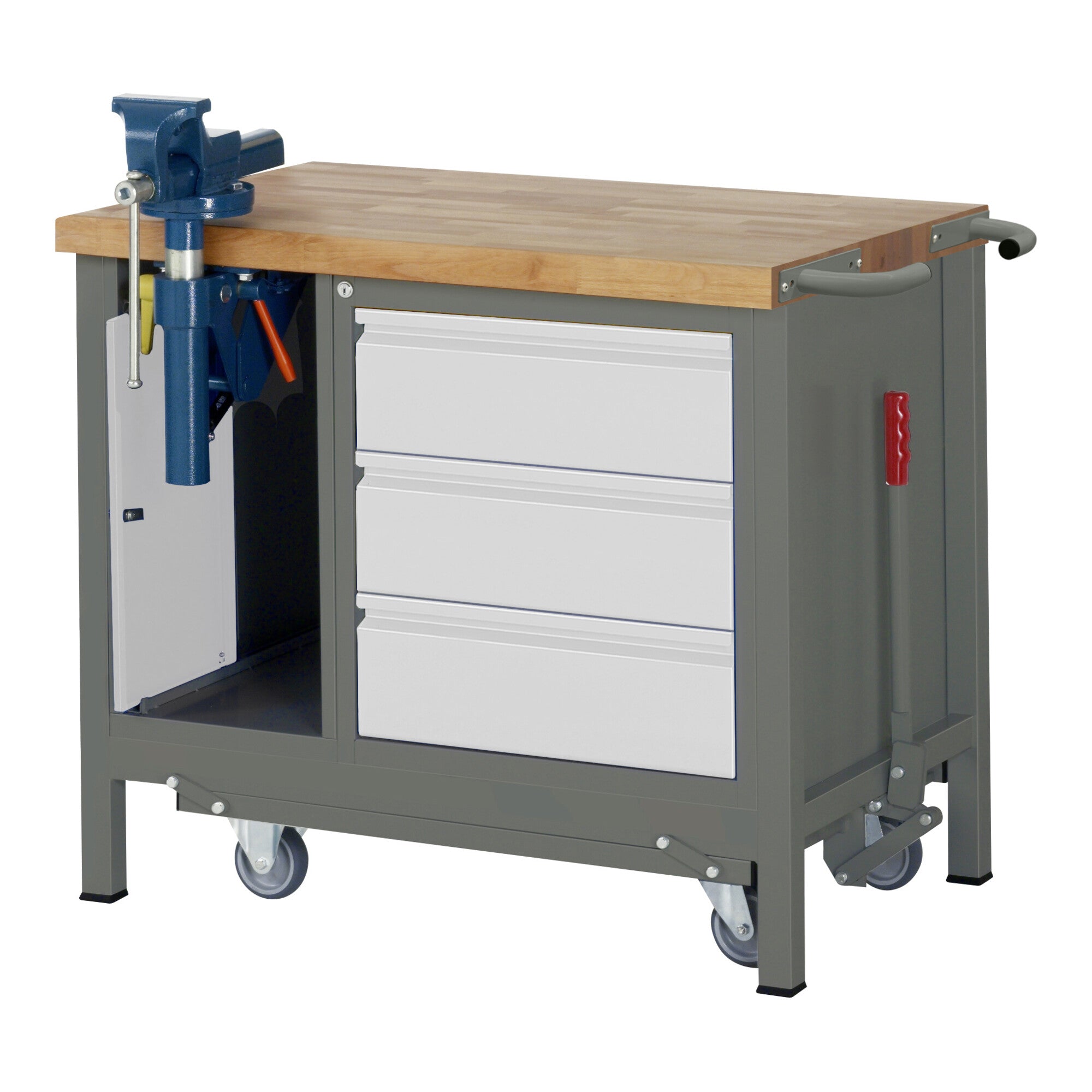 STIER Werkbank Premium mit abs. Fahrgestell