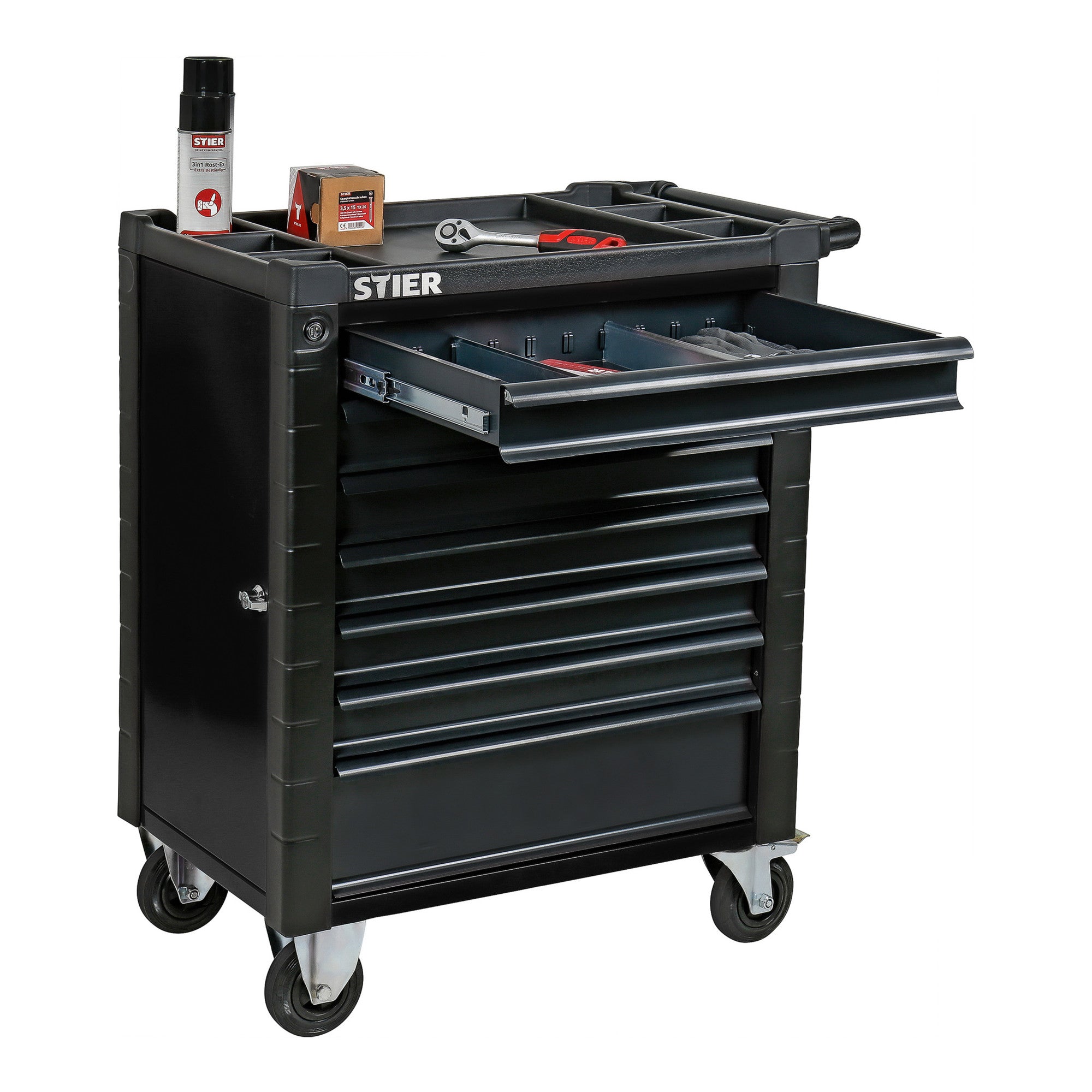 STIER workshop trolley BLACK