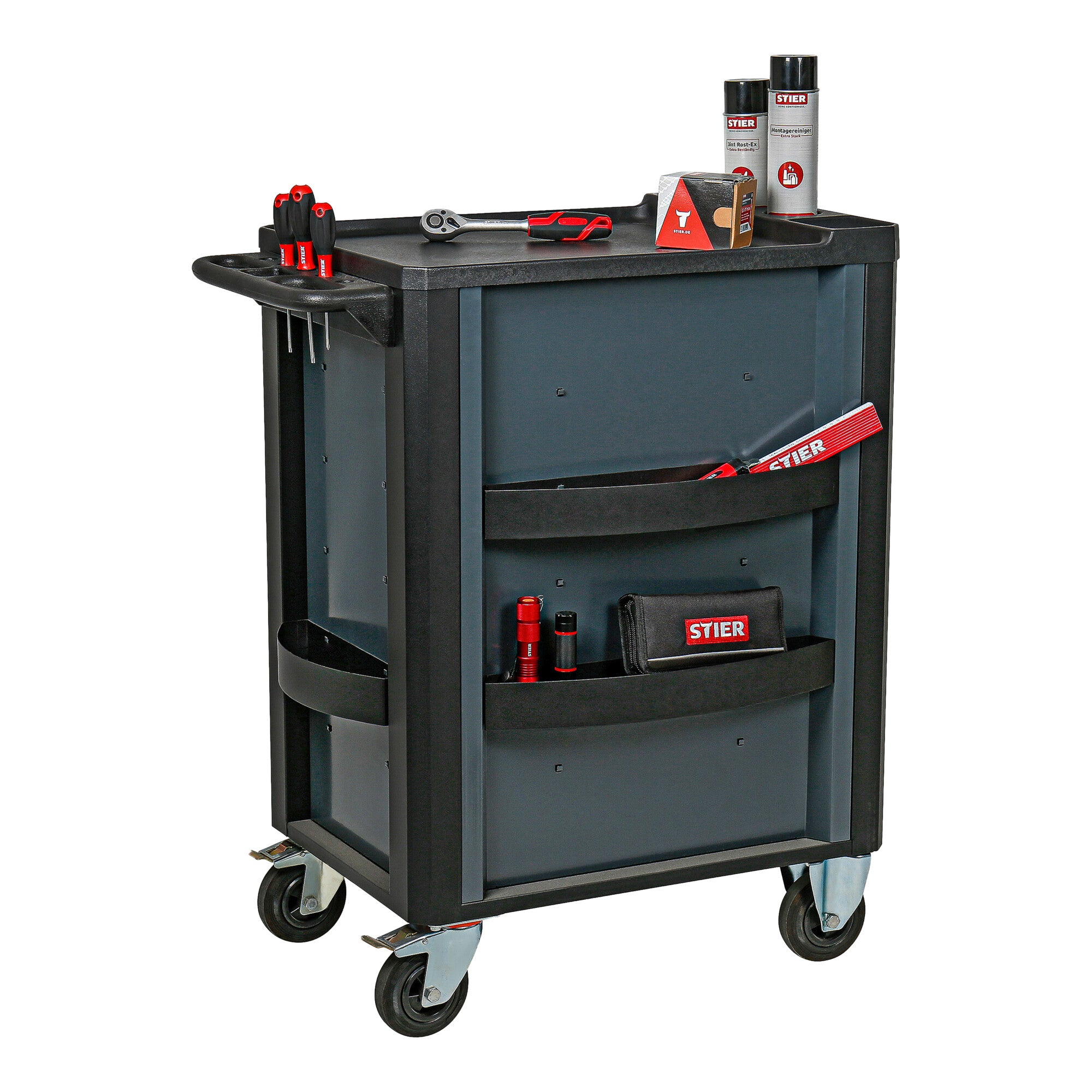 STIER workshop trolley BLACK