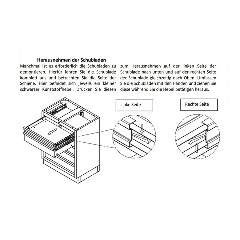 STIER workshop trolley attachment empty 3 drawers easy assembly on tool trolley