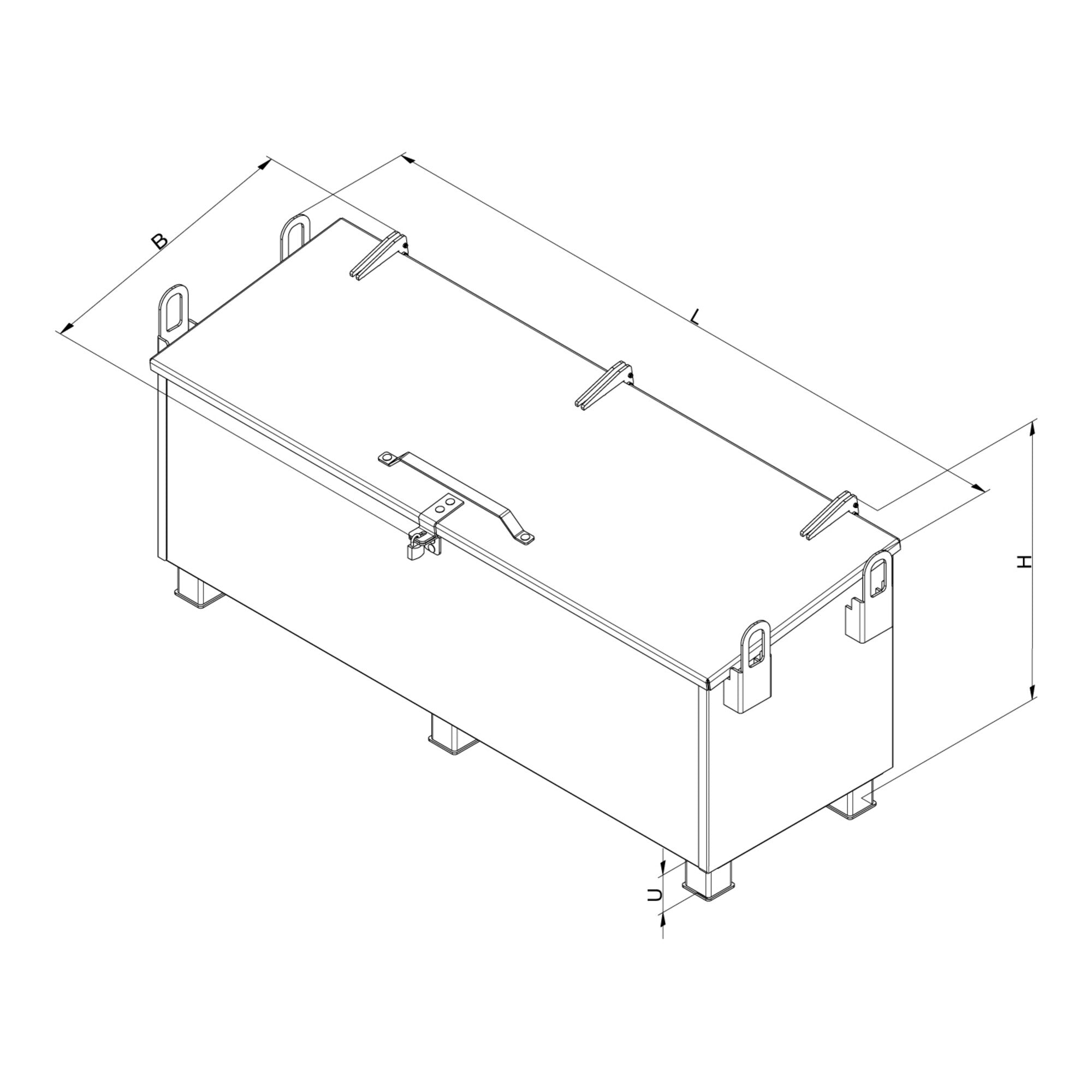 STIER tool box steel 800kg 600l anthracite grey
