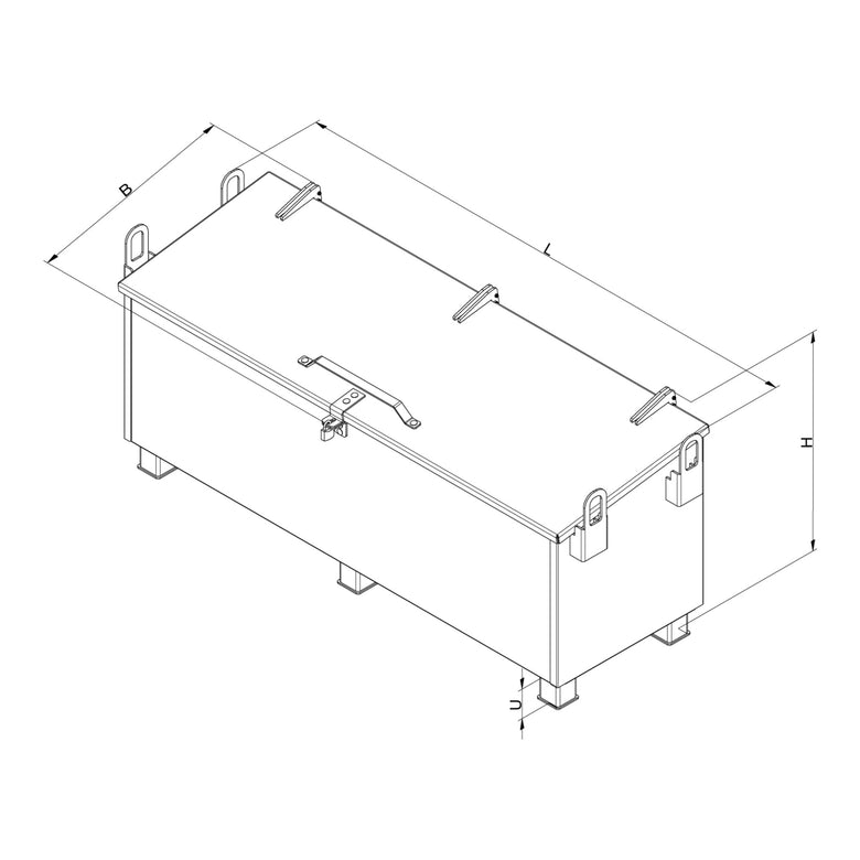 STIER tool box steel 800kg 600l anthracite grey
