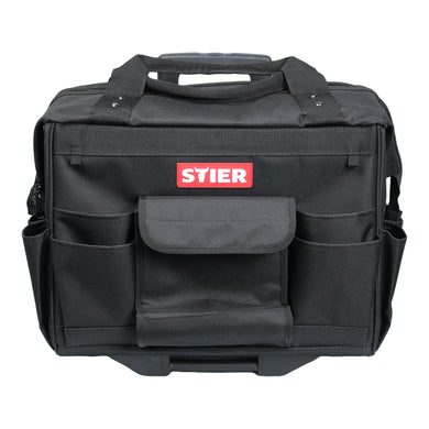 STIER Werkzeugtrolley Premium+ leer Werkzeugkoffer schwarz 19 Fächer reißfest