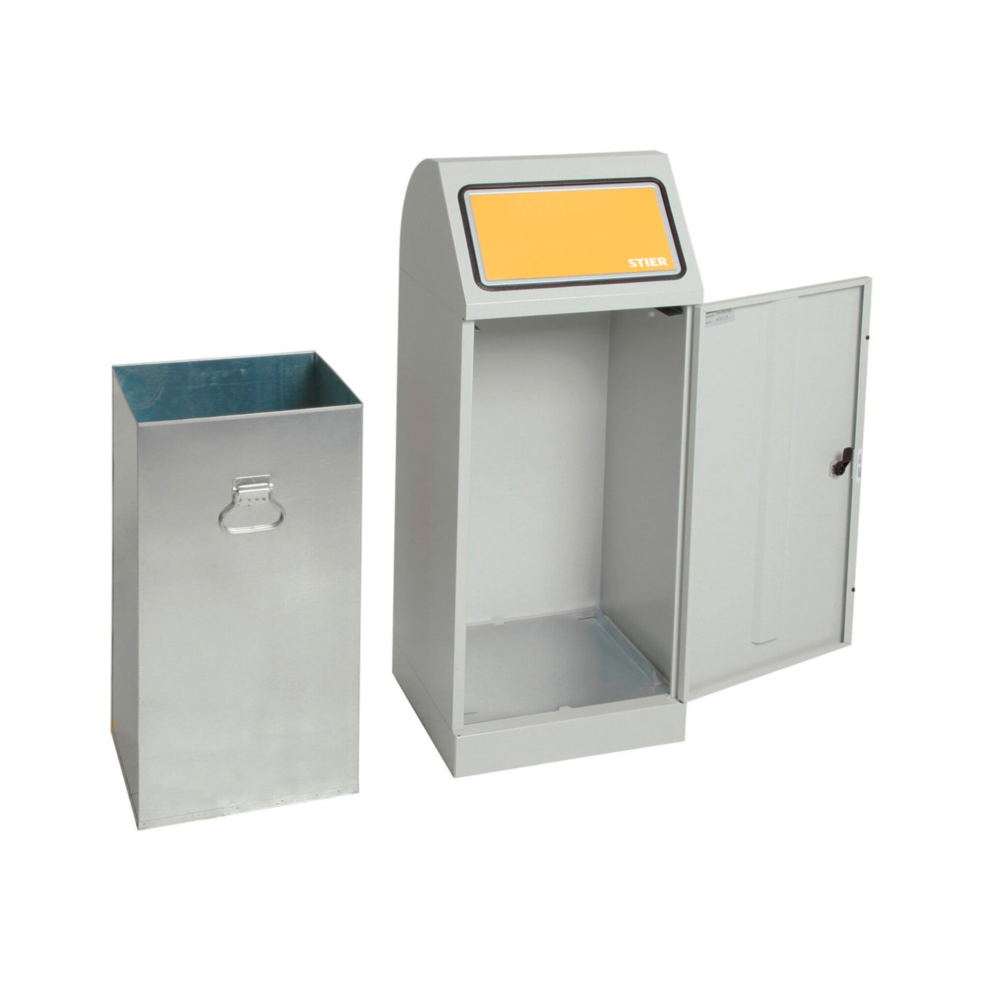 STIER Premium 70l recycling bin with galvanized inner container