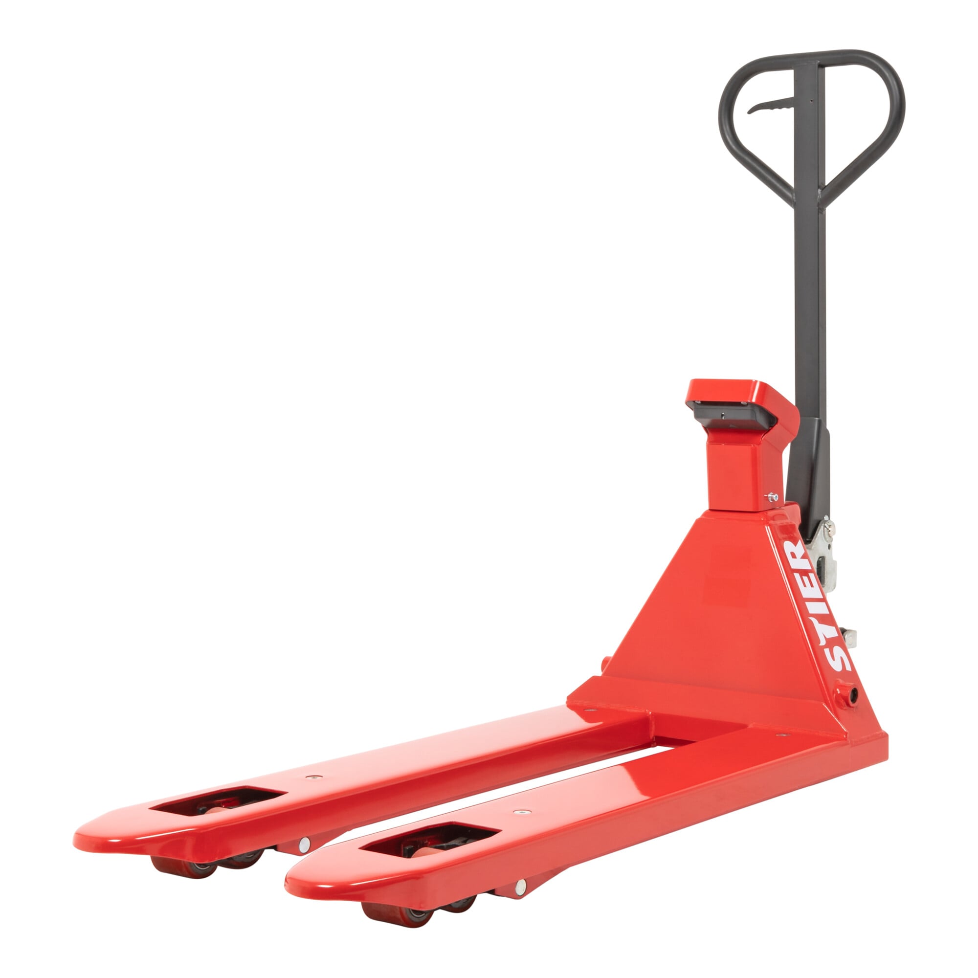 STIER electric weighing pallet truck with printer 2000kg load capacity 1kg increments