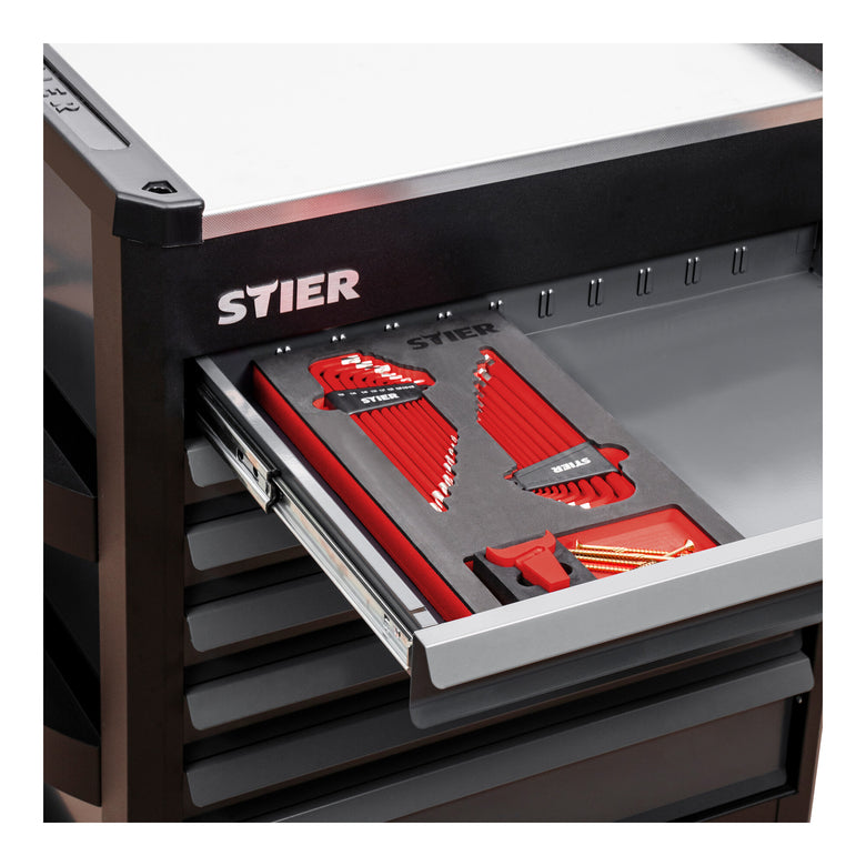 STIER Allen key set 6KT/TX 18-piece in soft foam insert (EVA)